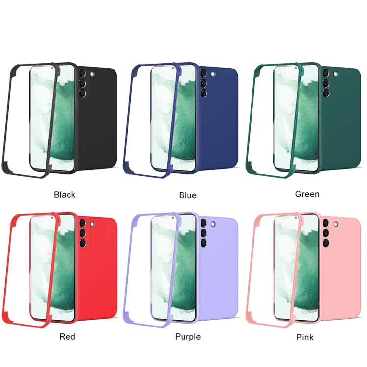 For Samsung Galaxy S22 5G Imitation Liquid Silicone 360 Full Body Phone Case(Purple) For Samsung Galaxy S22 5G Imitation Liquid Silicone 360 Full Body Phone Case(Purple)
