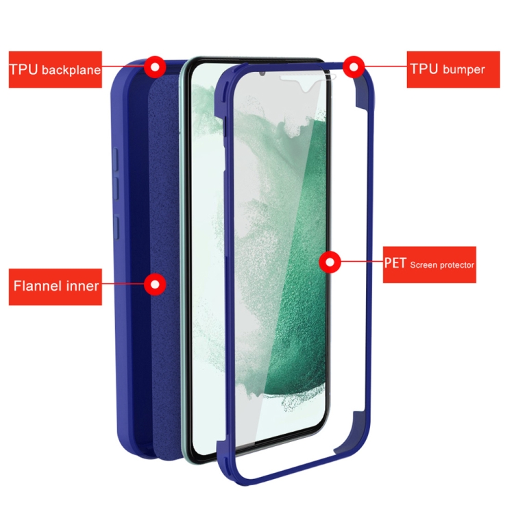 For Samsung Galaxy S22 5G Imitation Liquid Silicone 360 Full Body Phone Case(Purple) For Samsung Galaxy S22 5G Imitation Liquid Silicone 360 Full Body Phone Case(Purple)