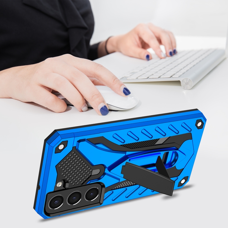 For Samsung Galaxy S22 5G Shockproof TPU + PC Phone Case(Blue) For Samsung Galaxy S22 5G Shockproof TPU + PC Phone Case(Blue)
