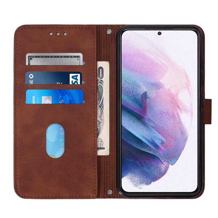 For Samsung Galaxy S21+ 5G Crossbody 3D Embossed Flip Leather Phone Case(Brown) For Samsung Galaxy S21+ 5G Crossbody 3D Embossed Flip Leather Phone Case(Brown)