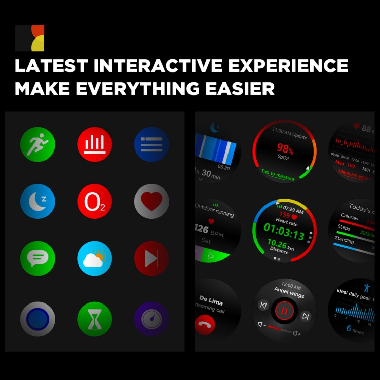 Zeblaze Stratos inch AMOLED Screen Smart Watch, Support