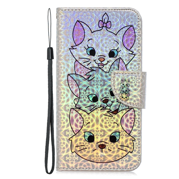 For iPhone 11 Pro Max Dazzle Laser Coloured Drawing Horizontal Flip Leather Case with Holder & Card Slots & Wallet & Lanyard(Three Cats) For iPhone 11 Pro Max Dazzle Laser Coloured Drawing Horizontal Flip Leather Case with Holder & Card Slots & Wallet & Lanyard(Three Cats)