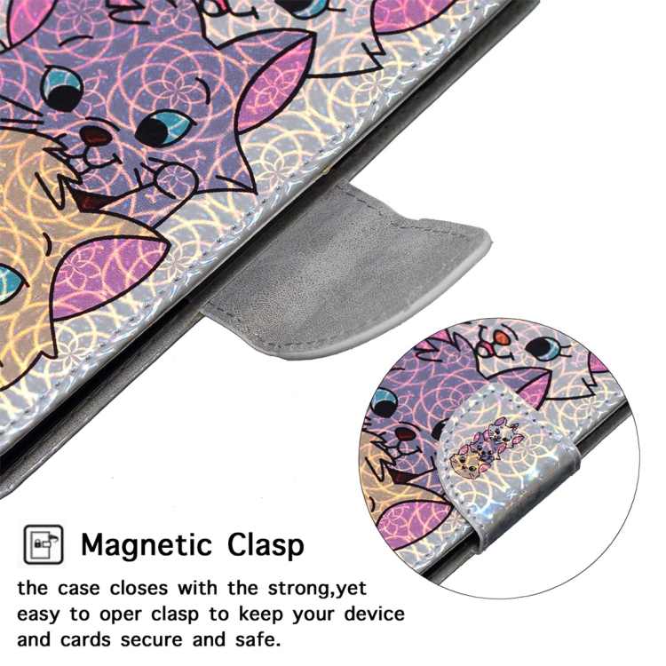 For iPhone 11 Pro Max Dazzle Laser Coloured Drawing Horizontal Flip Leather Case with Holder & Card Slots & Wallet & Lanyard(Three Cats) For iPhone 11 Pro Max Dazzle Laser Coloured Drawing Horizontal Flip Leather Case with Holder & Card Slots & Wallet & Lanyard(Three Cats)