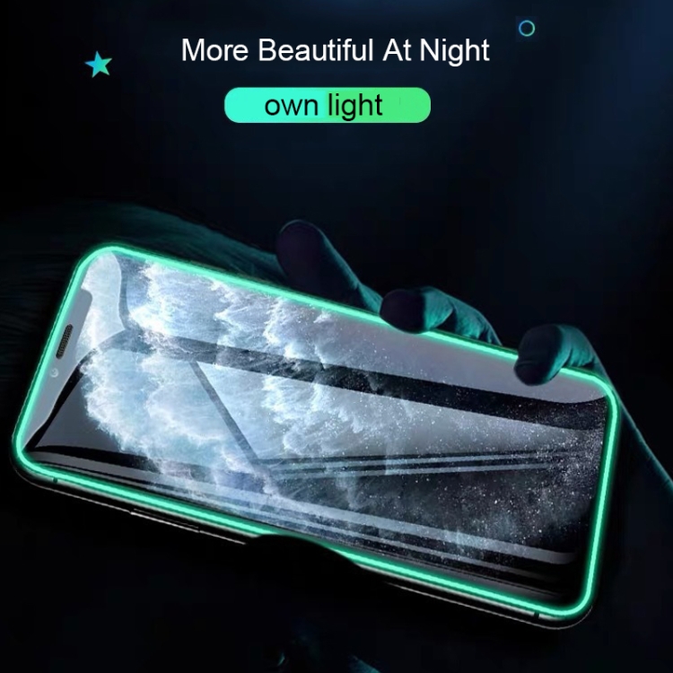 For iPhone 13 mini 25pcs Luminous Shatterproof Airbag Tempered Glass Film