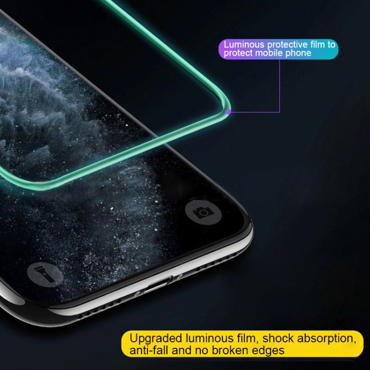 For iPhone 13 mini 25pcs Luminous Shatterproof Airbag Tempered Glass Film