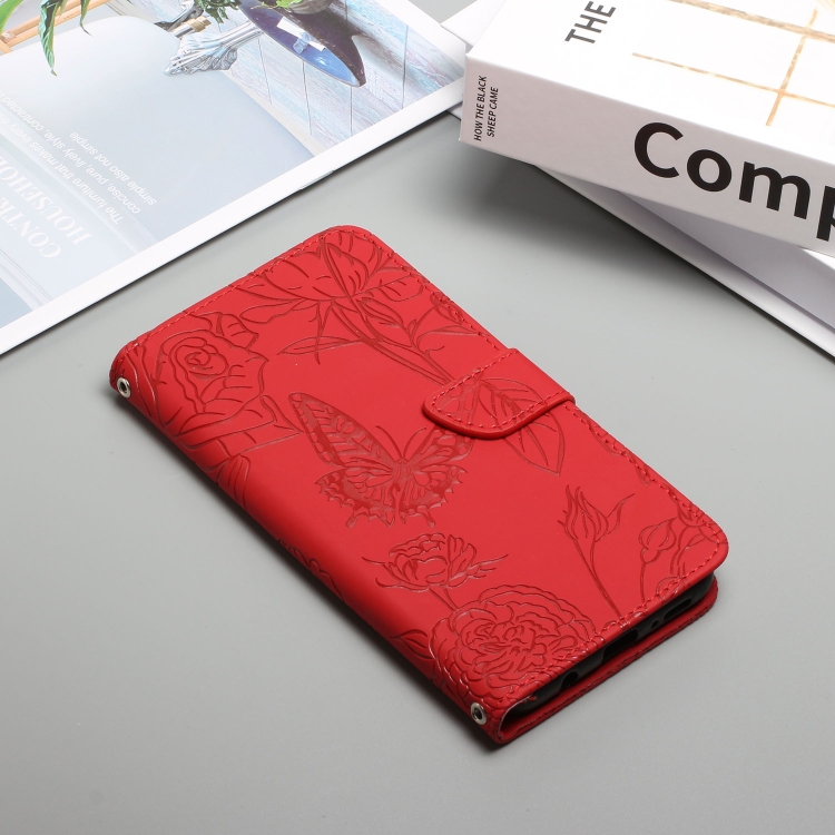 For Samsung Galaxy S20 FE Skin Feel Butterfly Peony Embossed Leather Phone Case(Red) For Samsung Galaxy S20 FE Skin Feel Butterfly Peony Embossed Leather Phone Case(Red)