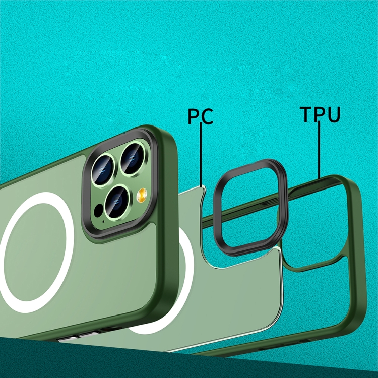 Skin Feel TPU + Frosted PC MagSafe Phone Case For iPhone 11 Pro(Green) Skin Feel TPU + Frosted PC MagSafe Phone Case For iPhone 11 Pro(Green)