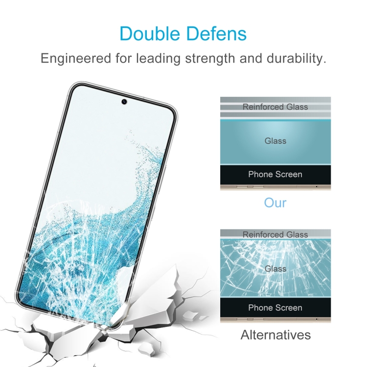 For Samsung Galaxy S22 5G 0.26mm 9H 2.5D Tempered Glass Film, Fingerprint Unlocking Is Not Supported For Samsung Galaxy S22 5G 0.26mm 9H 2.5D Tempered Glass Film, Fingerprint Unlocking Is Not Supported