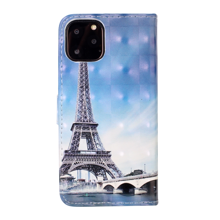 For iPhone 11 Pro 3D Embossed Horizontal Flip Leather Case, with Holder & Card Slots & Wallet & Photo Frame(Blue Tower) For iPhone 11 Pro 3D Embossed Horizontal Flip Leather Case, with Holder & Card Slots & Wallet & Photo Frame(Blue Tower)