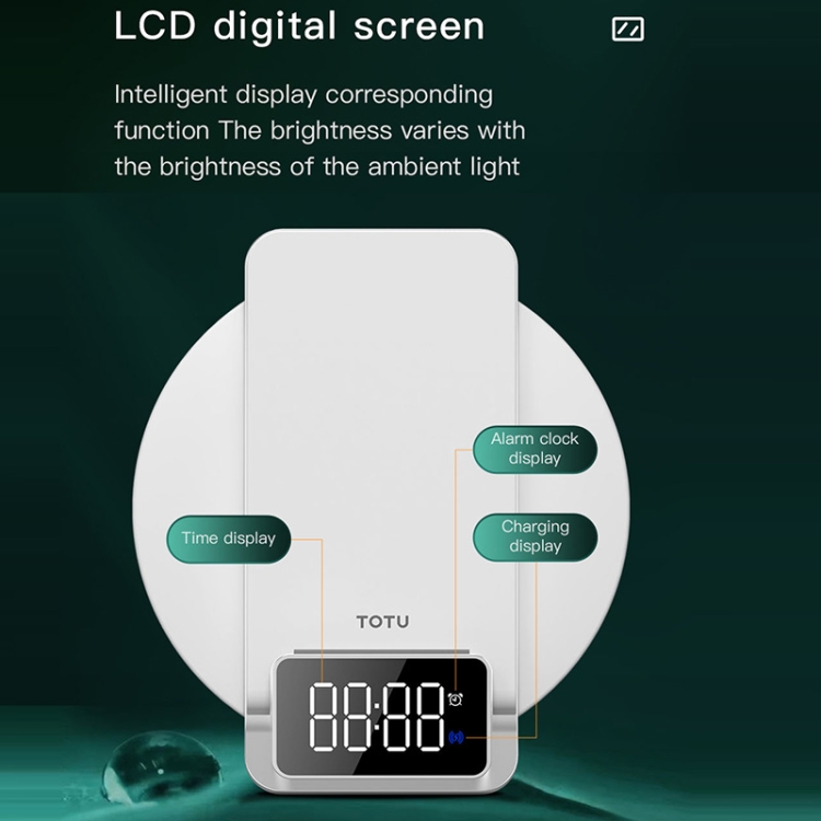TOTUDESIGN S7 Omnipotent Series 3 in 1 Automatic Alignment Night Light Alarm Clock Wireless Charging(White) TOTUDESIGN S7 Omnipotent Series 3 in 1 Automatic Alignment Night Light Alarm Clock Wireless Charging(White)