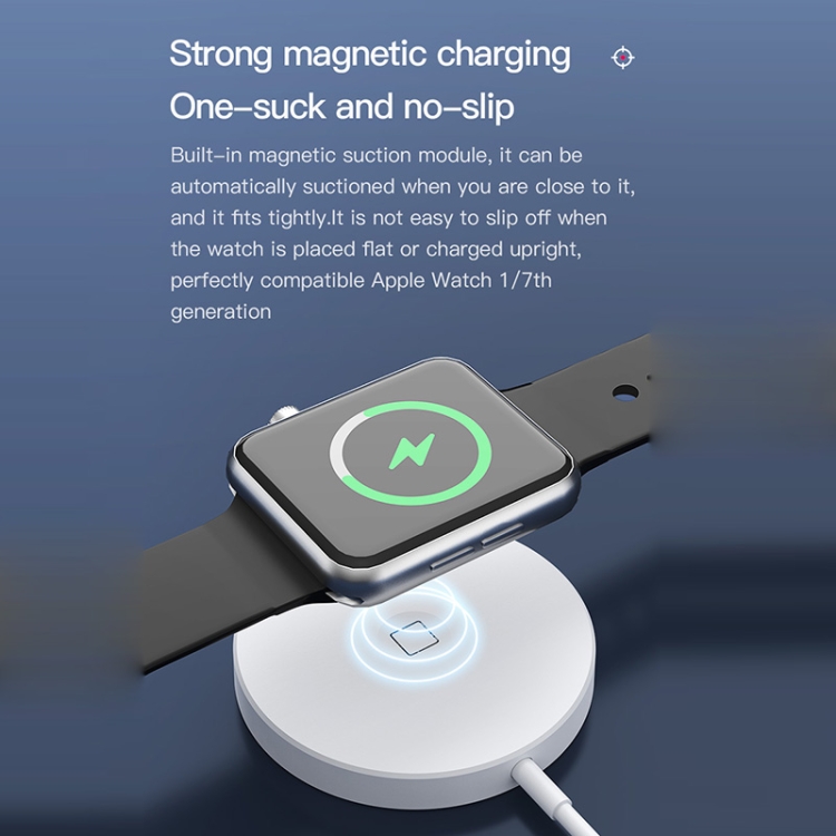 TOTUDESIGN CACW-059 Glory Series 3 in 1 MagSafe Magnetic Wireless Charger with Cable(White) TOTUDESIGN CACW-059 Glory Series 3 in 1 MagSafe Magnetic Wireless Charger with Cable(White)