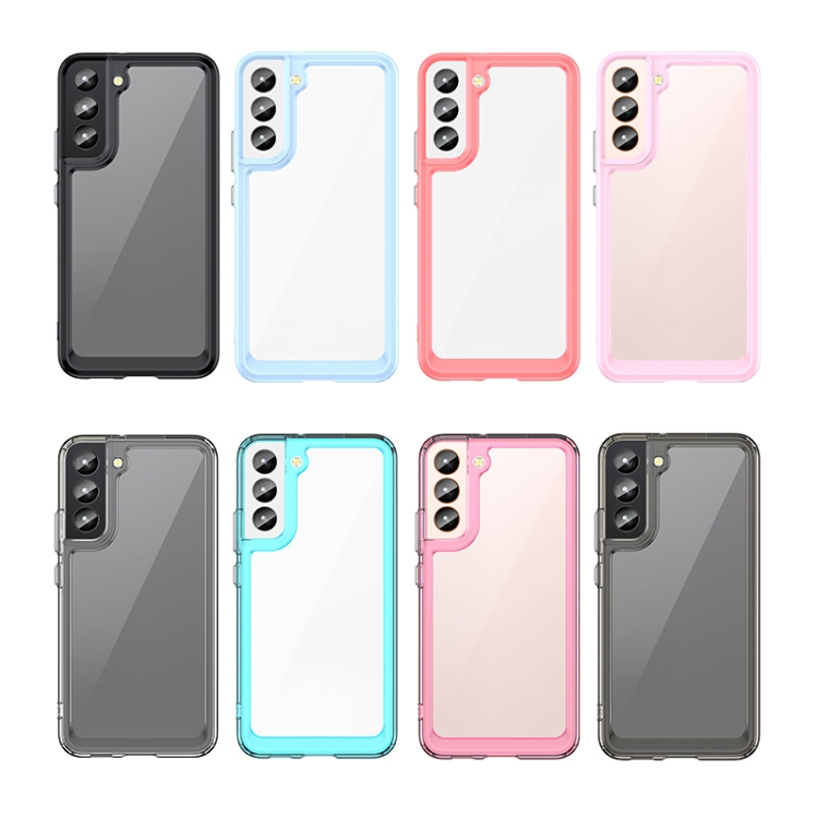 For Samsung Galaxy S22 5G Colorful Series Acrylic + TPU Phone Case(Transparent) For Samsung Galaxy S22 5G Colorful Series Acrylic + TPU Phone Case(Transparent)