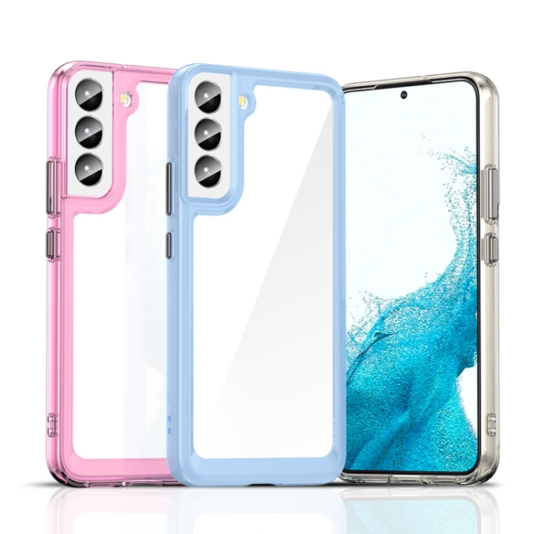 For Samsung Galaxy S22 5G Colorful Series Acrylic + TPU Phone Case(Transparent) For Samsung Galaxy S22 5G Colorful Series Acrylic + TPU Phone Case(Transparent)