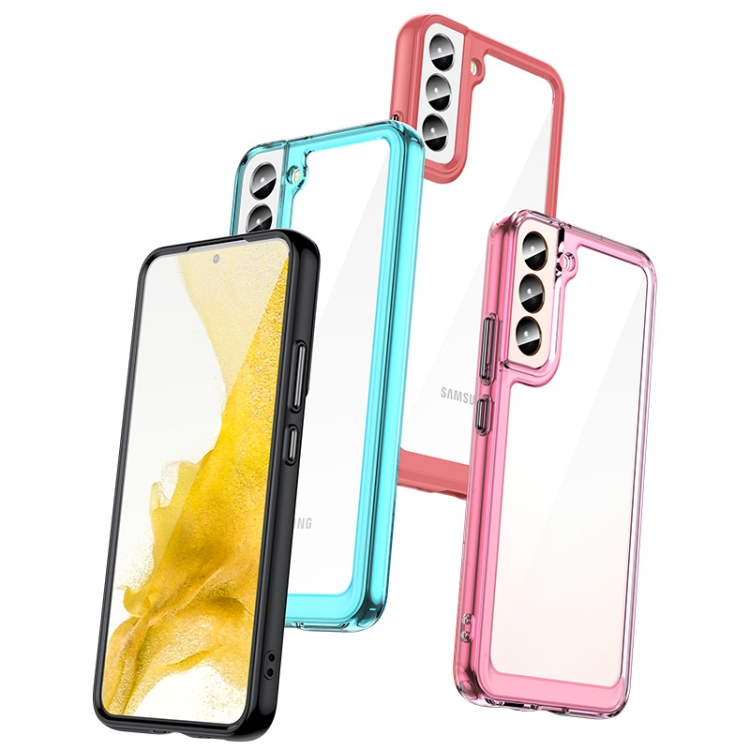 For Samsung Galaxy S22 5G Colorful Series Acrylic + TPU Phone Case(Transparent) For Samsung Galaxy S22 5G Colorful Series Acrylic + TPU Phone Case(Transparent)