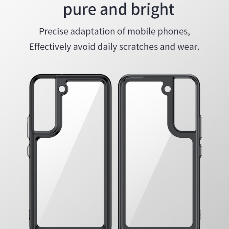 For Samsung Galaxy S22 5G Colorful Series Acrylic + TPU Phone Case(Transparent) For Samsung Galaxy S22 5G Colorful Series Acrylic + TPU Phone Case(Transparent)