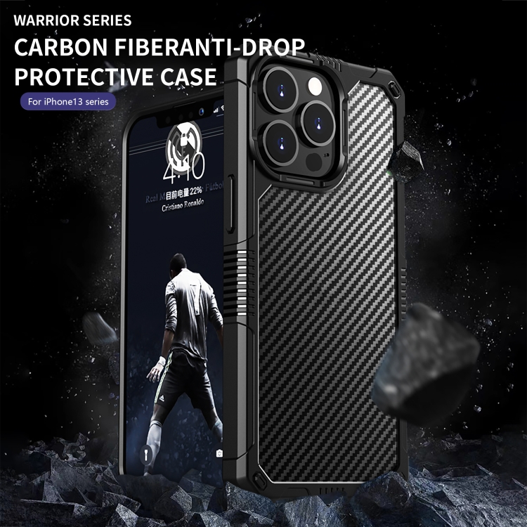 For iPhone 13 mini Carbon Fiber Texture PC + TPU Shockproof Phone Case / 12 mini(Black) For iPhone 13 mini Carbon Fiber Texture PC + TPU Shockproof Phone Case / 12 mini(Black)