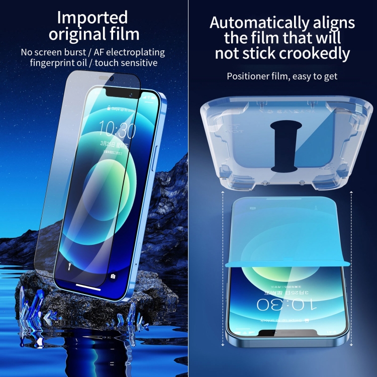 For iPhone 13 / 13 Pro Fast Attach Dust-proof Anti-static Tempered Glass Film For iPhone 13 / 13 Pro Fast Attach Dust-proof Anti-static Tempered Glass Film