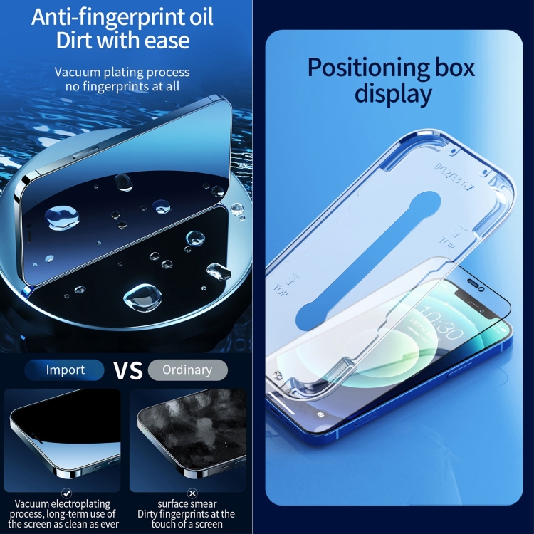 For iPhone 13 / 13 Pro Fast Attach Dust-proof Anti-static Tempered Glass Film For iPhone 13 / 13 Pro Fast Attach Dust-proof Anti-static Tempered Glass Film