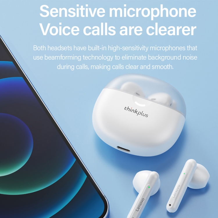 Lenovo LP1Pro Half In-Ear HD Call Wireless Bluetooth TWS Sports Earphone(White) Lenovo LP1Pro Half In-Ear HD Call Wireless Bluetooth TWS Sports Earphone(White)
