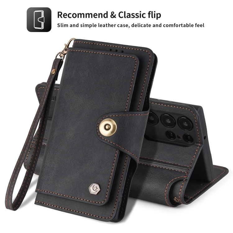 For Samsung Galaxy S22 5G POLA 9 Card-slot Oil Side Leather Phone Case(Black) For Samsung Galaxy S22 5G POLA 9 Card-slot Oil Side Leather Phone Case(Black)