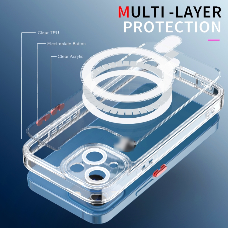 For iPhone 13 mini Cat-eye TPU + Acrylic Magsafe Phone Case (Purple) For iPhone 13 mini Cat-eye TPU + Acrylic Magsafe Phone Case (Purple)