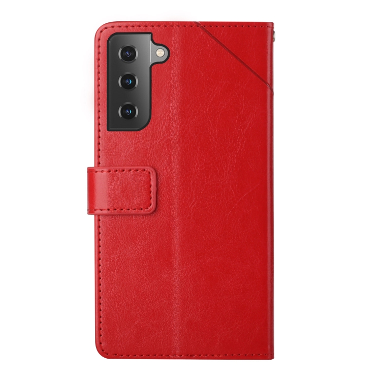 For Samsung Galaxy S22+ Y Stitching Horizontal Flip Leather Phone Case(Red) For Samsung Galaxy S22+ Y Stitching Horizontal Flip Leather Phone Case(Red)