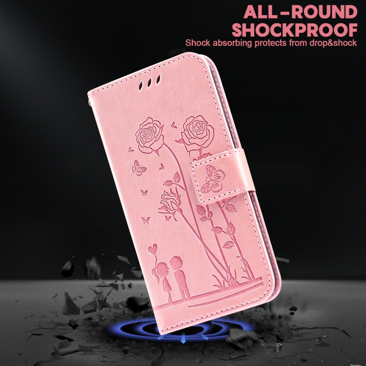 For iPhone SE 2022 / SE 2020 / 8 / 7 Embossing Rose Couple Leather Phone Case(Pink) For iPhone SE 2022 / SE 2020 / 8 / 7 Embossing Rose Couple Leather Phone Case(Pink)
