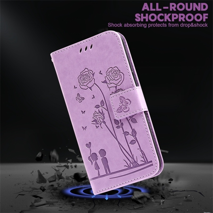 For Samsung Galaxy S22 5G Embossing Rose Couple Leather Phone Case(Purple) For Samsung Galaxy S22 5G Embossing Rose Couple Leather Phone Case(Purple)