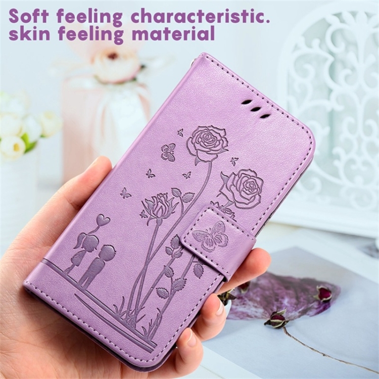 For Samsung Galaxy S22 5G Embossing Rose Couple Leather Phone Case(Purple) For Samsung Galaxy S22 5G Embossing Rose Couple Leather Phone Case(Purple)