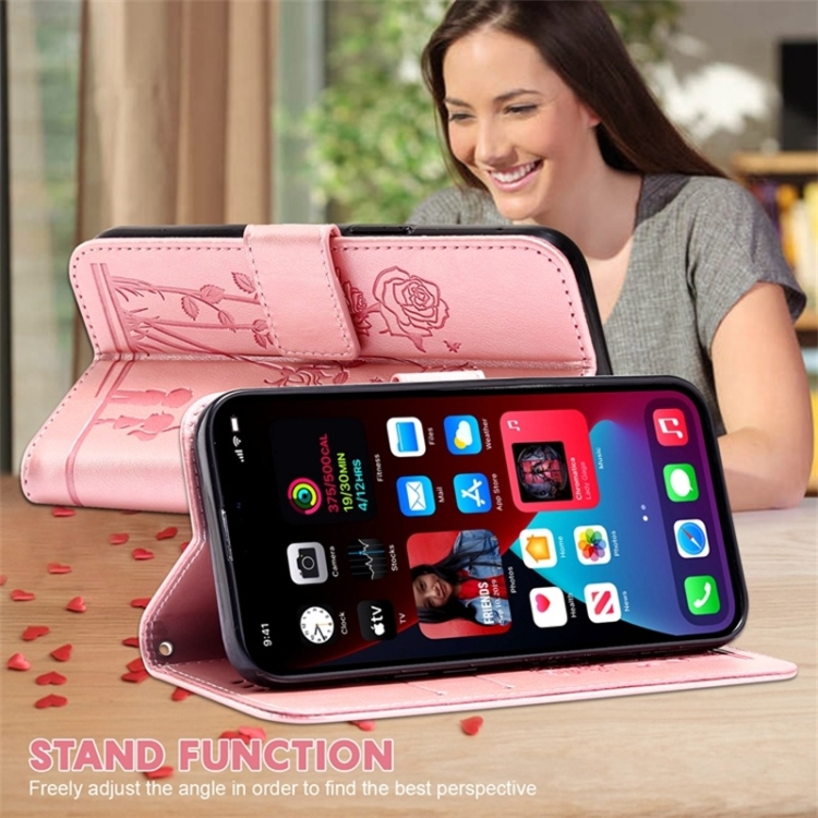 For Samsung Galaxy S22+ 5G Embossing Rose Couple Leather Phone Case(Pink) For Samsung Galaxy S22+ 5G Embossing Rose Couple Leather Phone Case(Pink)