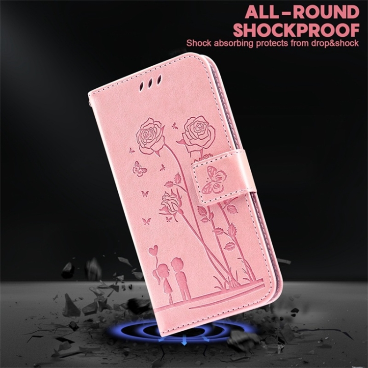 For Samsung Galaxy S22+ 5G Embossing Rose Couple Leather Phone Case(Pink) For Samsung Galaxy S22+ 5G Embossing Rose Couple Leather Phone Case(Pink)