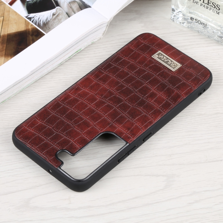For Samsung Galaxy S22 5G SULADA Shockproof TPU + Handmade Leather Phone Case(Brown) For Samsung Galaxy S22 5G SULADA Shockproof TPU + Handmade Leather Phone Case(Brown)