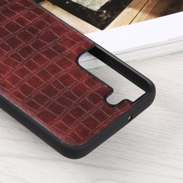 For Samsung Galaxy S22 5G SULADA Shockproof TPU + Handmade Leather Phone Case(Brown) For Samsung Galaxy S22 5G SULADA Shockproof TPU + Handmade Leather Phone Case(Brown)