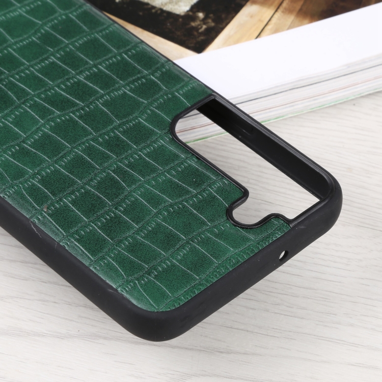 For Samsung Galaxy S22+ 5G SULADA Shockproof TPU + Handmade Leather Phone Case(Green) For Samsung Galaxy S22+ 5G SULADA Shockproof TPU + Handmade Leather Phone Case(Green)