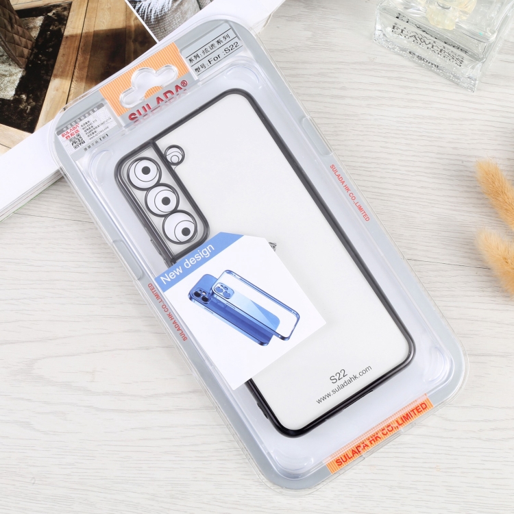 For Samsung Galaxy S22 5G SULADA Elastic Silicone Edge + TPU Phone Case(Black) For Samsung Galaxy S22 5G SULADA Elastic Silicone Edge + TPU Phone Case(Black)