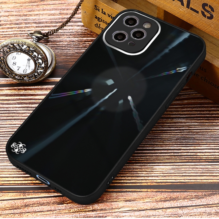 For iPhone 11 Pro Max Convex Lens Texture TPU + Tempered Glass Phone Case (Black) For iPhone 11 Pro Max Convex Lens Texture TPU + Tempered Glass Phone Case (Black)