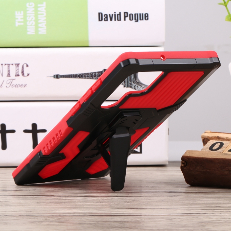 For Samsung Galaxy S22 Ultra 5G Armor Warrior Shockproof PC + TPU Phone Case(Red) For Samsung Galaxy S22 Ultra 5G Armor Warrior Shockproof PC + TPU Phone Case(Red)