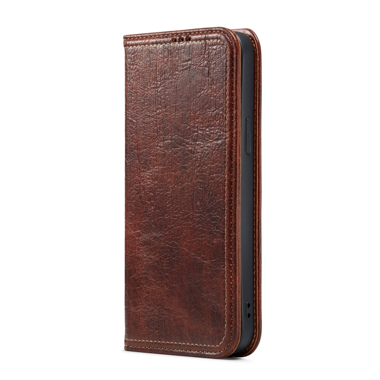 For iPhone 13 Pro Vintage Bark Texture Wallet Leather Phone Case (Brown)