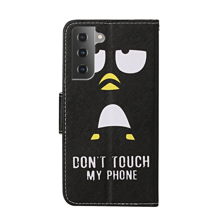 For Samsung Galaxy S22 5G Colored Drawing Pattern Flip Leather Case(Penguin) For Samsung Galaxy S22 5G Colored Drawing Pattern Flip Leather Case(Penguin)