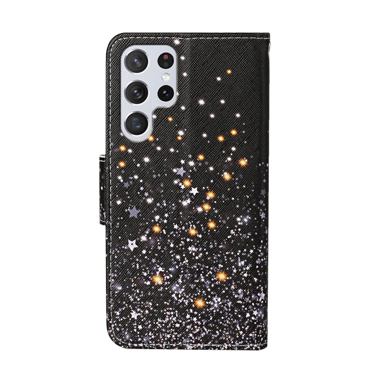 For Samsung Galaxy S22 Ultra 5G Colored Drawing Pattern Flip Leather Case(Five-pointed Star) For Samsung Galaxy S22 Ultra 5G Colored Drawing Pattern Flip Leather Case(Five-pointed Star)