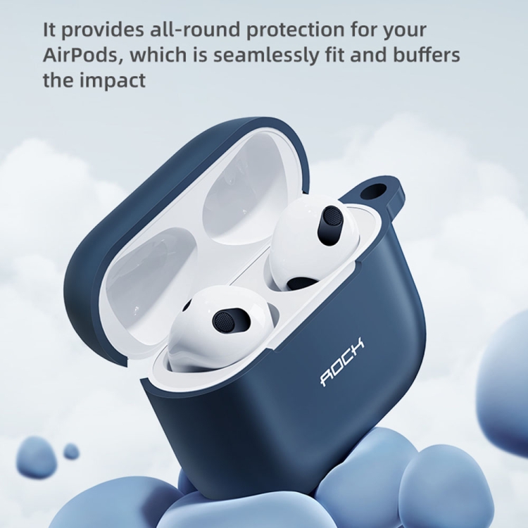 ROCK RPC3013 Silicone Earphone Protective Case with Hook For AirPods 3(Black) ROCK RPC3013 Silicone Earphone Protective Case with Hook For AirPods 3(Black)