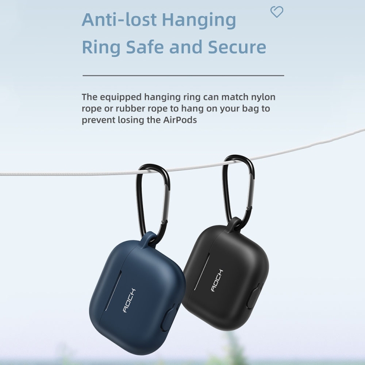 ROCK RPC3013 Silicone Earphone Protective Case with Hook For AirPods 3(Black) ROCK RPC3013 Silicone Earphone Protective Case with Hook For AirPods 3(Black)