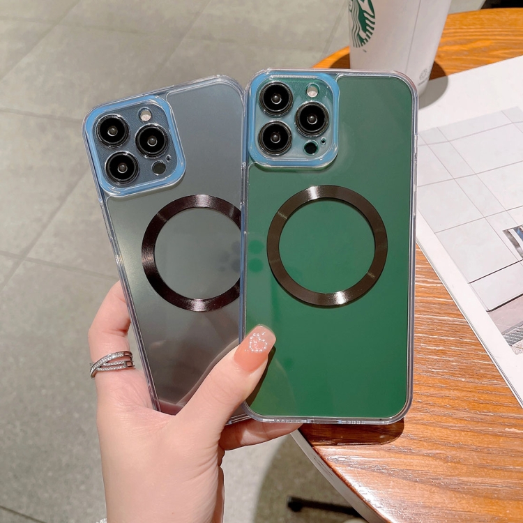 HD Glass CD MagSafe Magnetic Phone Case For iPhone 12(Blue Circle) HD Glass CD MagSafe Magnetic Phone Case For iPhone 12(Blue Circle)