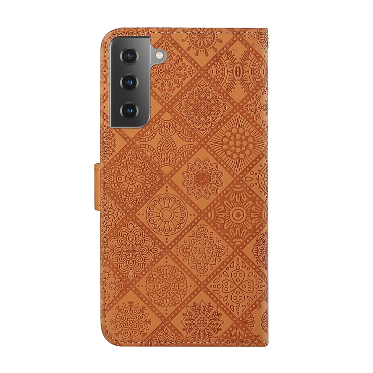 For Samsung Galaxy S22 5G Ethnic Style Embossed Pattern Leather Phone Case(Brown) For Samsung Galaxy S22 5G Ethnic Style Embossed Pattern Leather Phone Case(Brown)