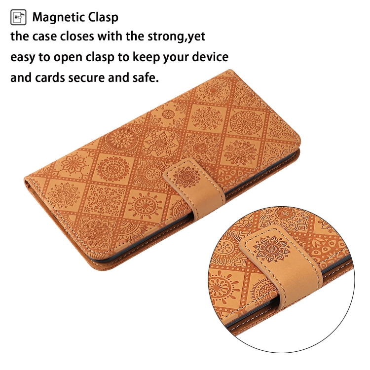 For Samsung Galaxy S22 5G Ethnic Style Embossed Pattern Leather Phone Case(Brown) For Samsung Galaxy S22 5G Ethnic Style Embossed Pattern Leather Phone Case(Brown)