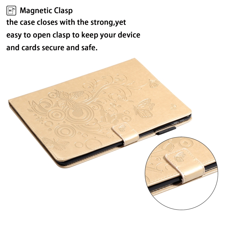 For iPad Pro 11 inch 2020 / 2018 Embossed Butterfly Pattern Smart Leather Tablet Case(Gold) For iPad Pro 11 inch 2020 / 2018 Embossed Butterfly Pattern Smart Leather Tablet Case(Gold)