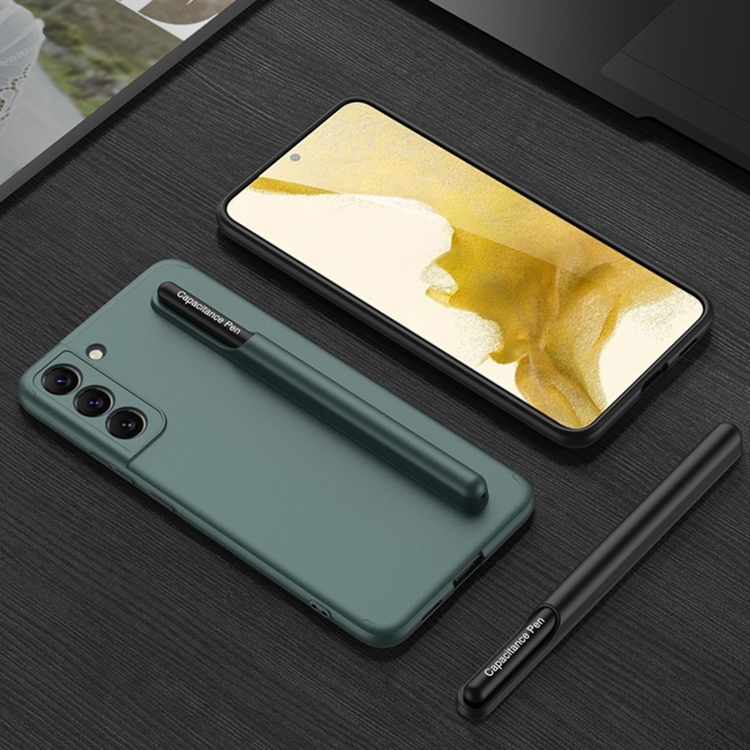 For Samsung Galaxy S22 5G GKK Three Stage Splicing Full Coverage PC Phone Case with Capacitive Pen(Green) For Samsung Galaxy S22 5G GKK Three Stage Splicing Full Coverage PC Phone Case with Capacitive Pen(Green)
