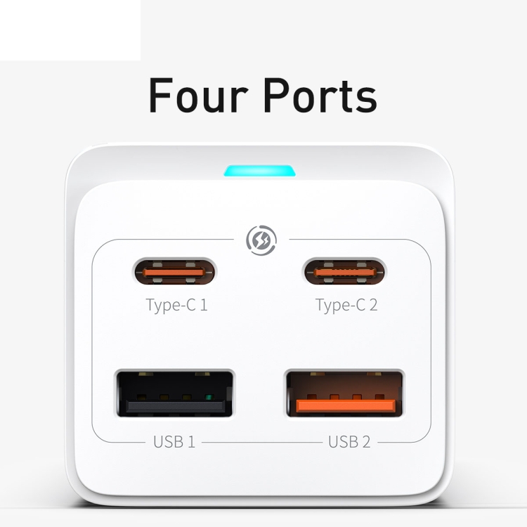 Baseus 65W GaN3 Pro Desktop Power Strip Patch Panel with Type-C Charging Cable, US Plug(White) Baseus 65W GaN3 Pro Desktop Power Strip Patch Panel with Type-C Charging Cable, US Plug(White)