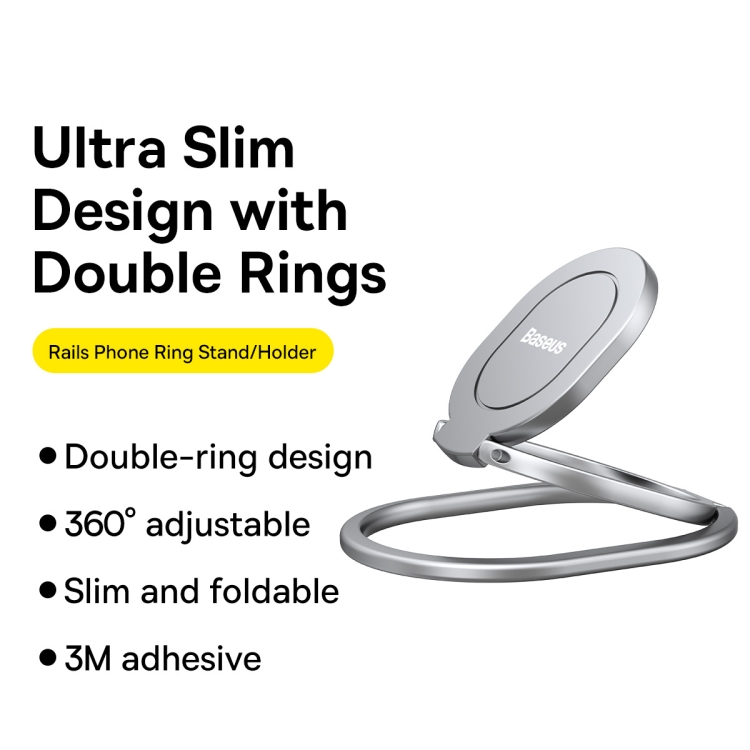 Baseus Orbital Folding Mobile Phone Ring Holder(Silver) Baseus Orbital Folding Mobile Phone Ring Holder(Silver)
