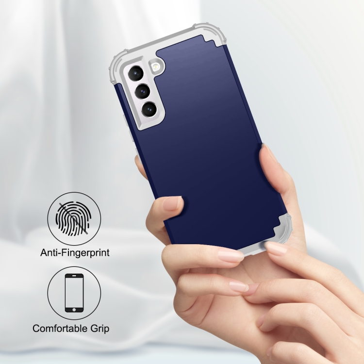 For Samsung Galaxy S22 5G PC + Silicone Phone Case(Navy Blue+Grey) For Samsung Galaxy S22 5G PC + Silicone Phone Case(Navy Blue+Grey)